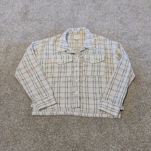 Gilli White and Black Plaid Blazer